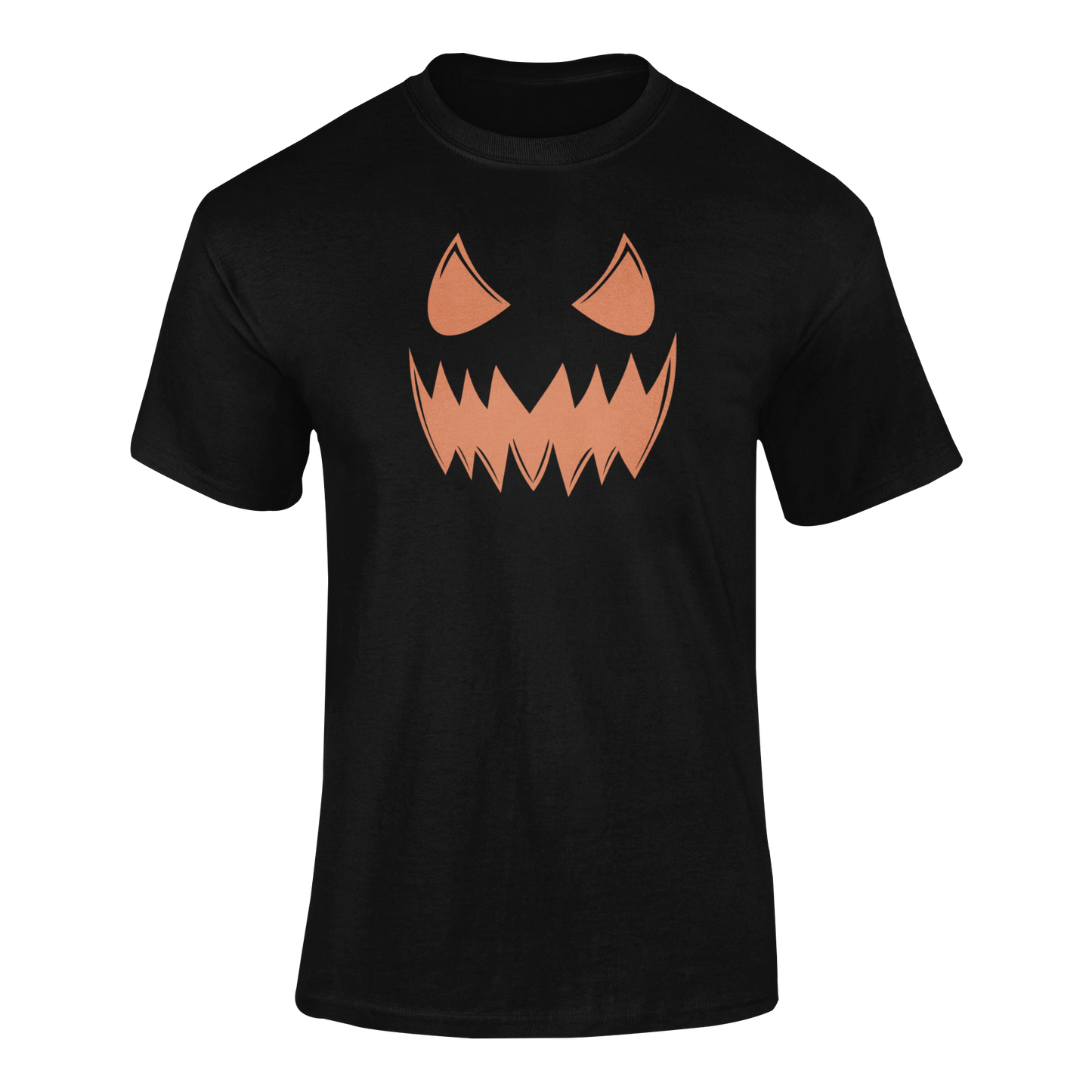 Scary Pumpkin on Black - Spooky Faces of Halloween - Unisex T-shirt