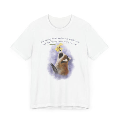 Raccoon and Wildflower - Adult T-shirt