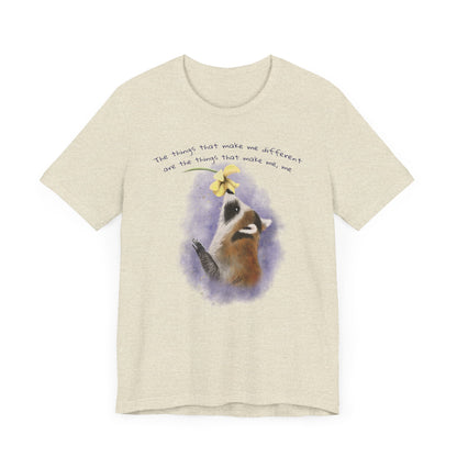 Raccoon and Wildflower - Adult T-shirt