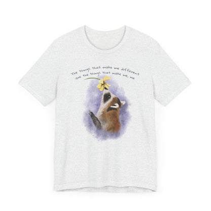 Raccoon and Wildflower - Adult T-shirt