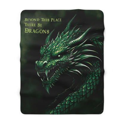 There Be Dragons - Velveteen Plush or Sherpa Blanket
