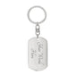 DnD Sister - Fighter - Dog Tag Keychain - Gift for Friend Birthday or Holiday