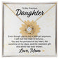 To My Daughter - You Are the Princess of My Heart Love MOM - Love Knot Necklace - Perfect Gift for Birthday, Holiday, or Special Occasion