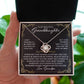 To My Granddaughter  - From Grandpa - Believe Deep in Your Heart - Love Knot Necklace - Gift for Birthday, Christmas, or Special Occasion